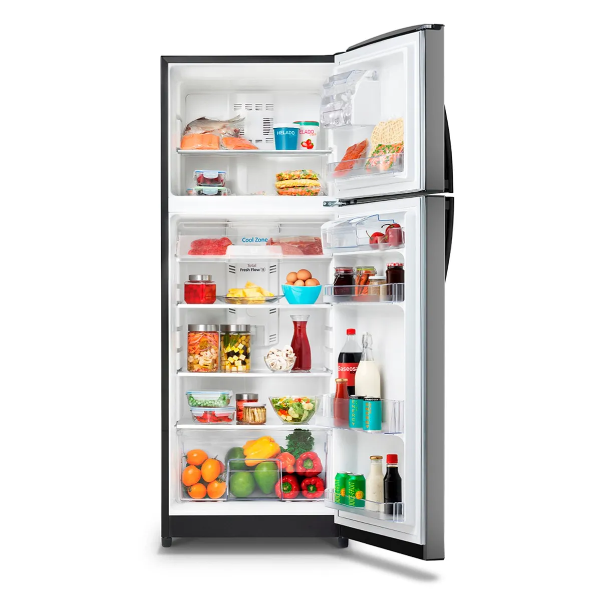 MABE - Nevera Mabe Congelador superior 361 lt No Frost Platinum RMP384FGCT