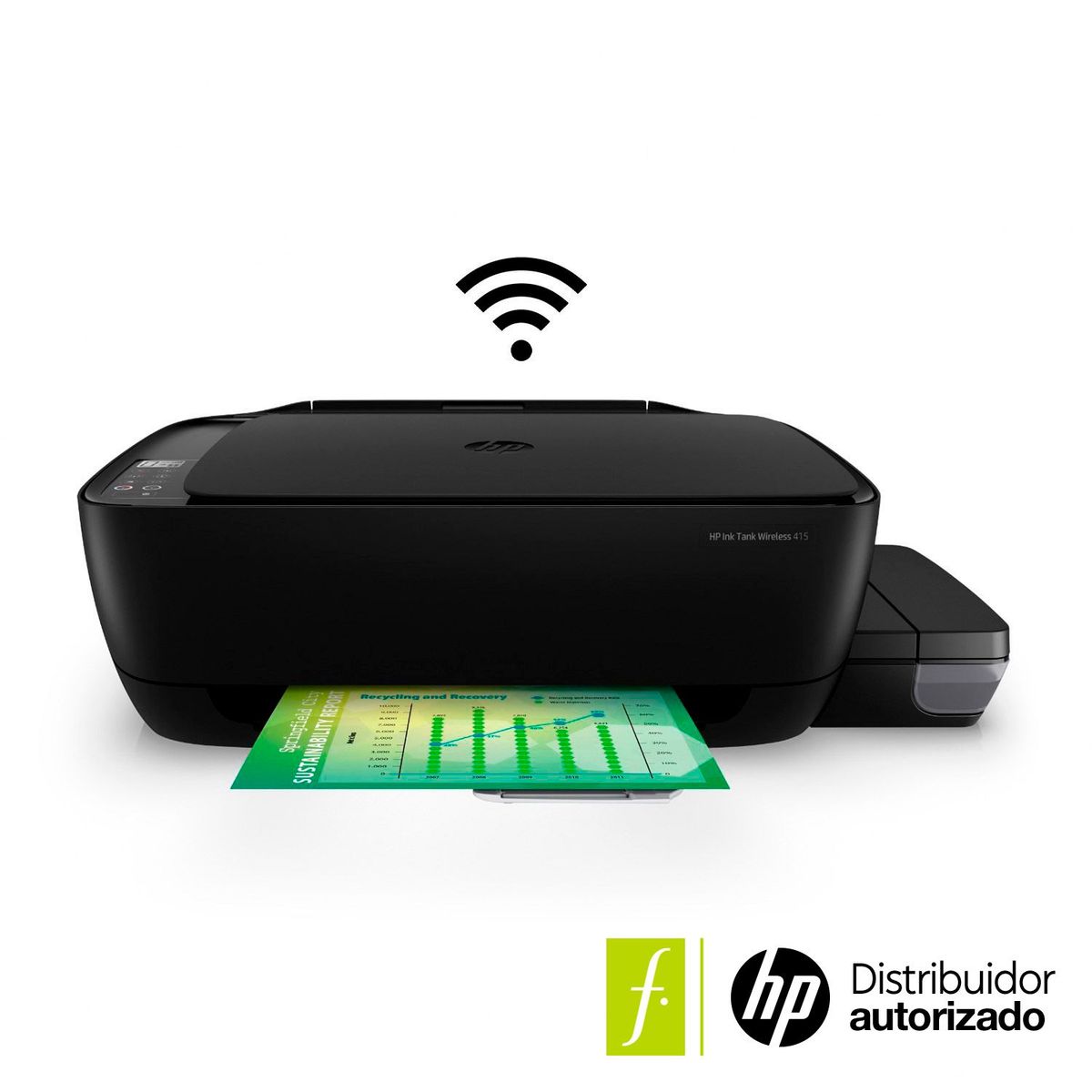 HP - Impresora Multifuncional HP Ink Tank 415 Conexión por WIFI a Color con Carga Continua | Compatible con Windows | Escaner y Copiadora | Z4B53A