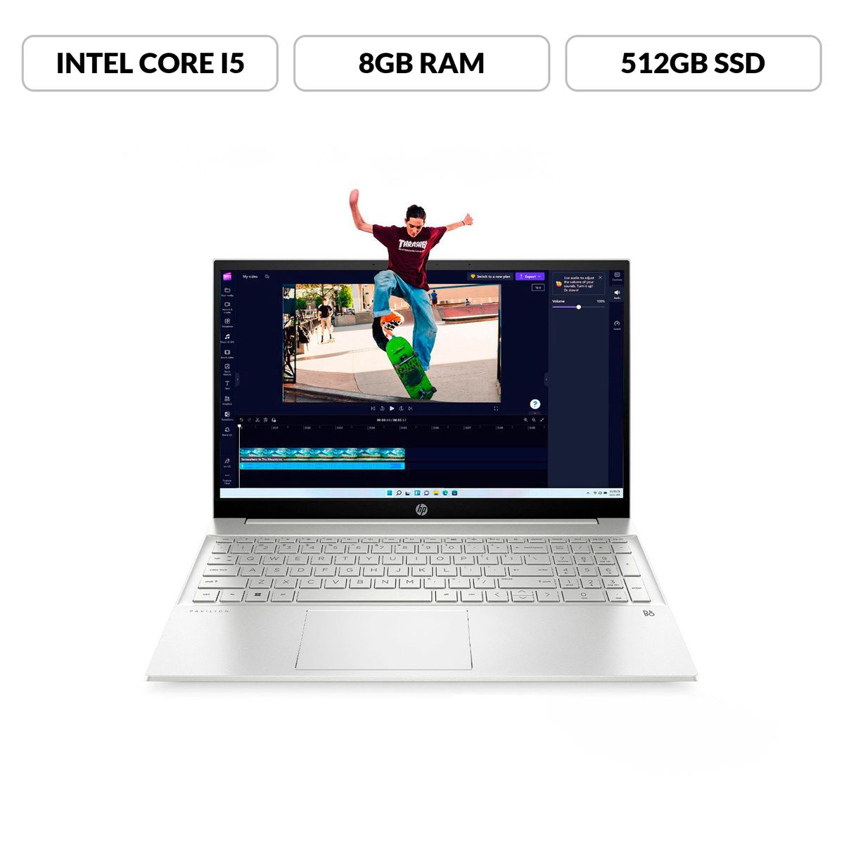 HP - Portátil Pavilion HP 15 | Intel Core i5 | 8GB RAM | 512GB SSD de Almacenamiento | Windows 11 | Pantalla 15.6 pulgadas FHD | Computador Portátil | 15-eg2519la