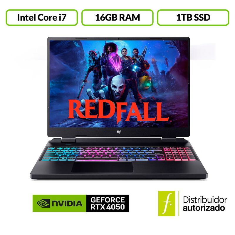 ACER - Portátil Gamer Acer Predator Helios 16 | Geforce RTX 4060 | Intel Core i7 | 16GB de RAM | 1TB SSD de Almacenamiento | Windows 11 | Pantalla 16 pulgadas | PHN16-71-71NX | Computador portátil