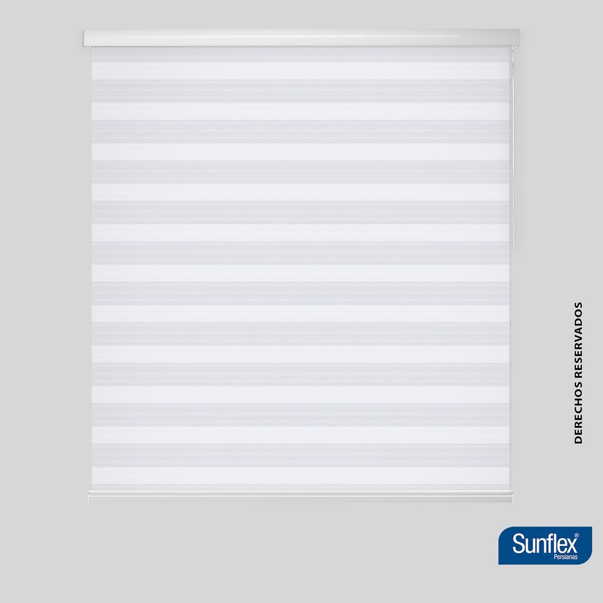 SUNFLEX - Cortina Roller Duo Blanco Nacar 160cm de ancho x180cm de alto