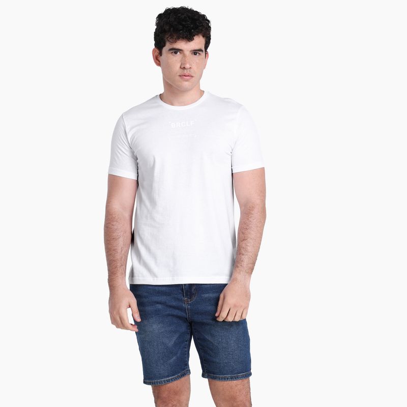 BEARCLIFF - Camiseta Hombre Manga corta con Estampado de Algodón Bearcliff