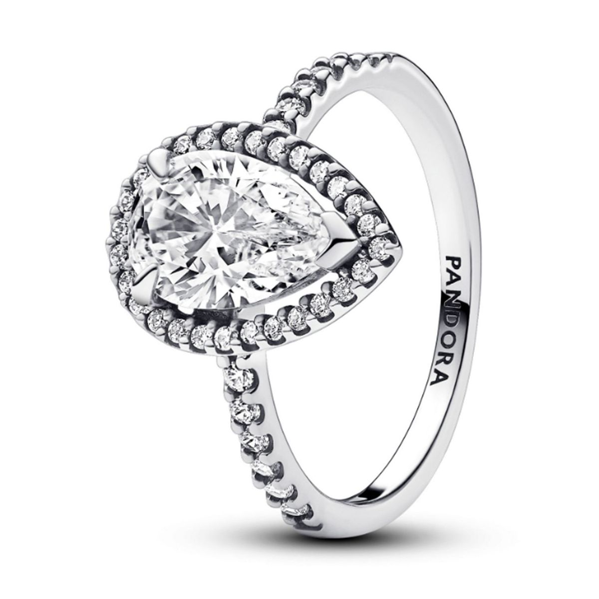 PANDORA - Anillo Pandora de pera brillante en Plata Esterlina