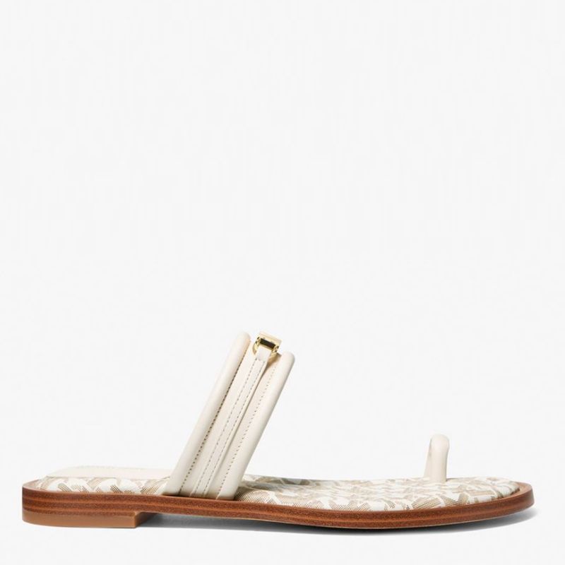 MICHAEL KORS - Sandalia Michael Kors Mujer Veronica Flat | Sandalias planas para Mujer moda Michael Kors color Beige