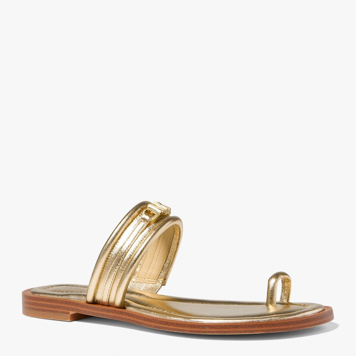 MICHAEL KORS - Sandalias Michael Kors moda Mujer Veronica Flat | Sandalias Planas para Mujer Michael Kors Doradas