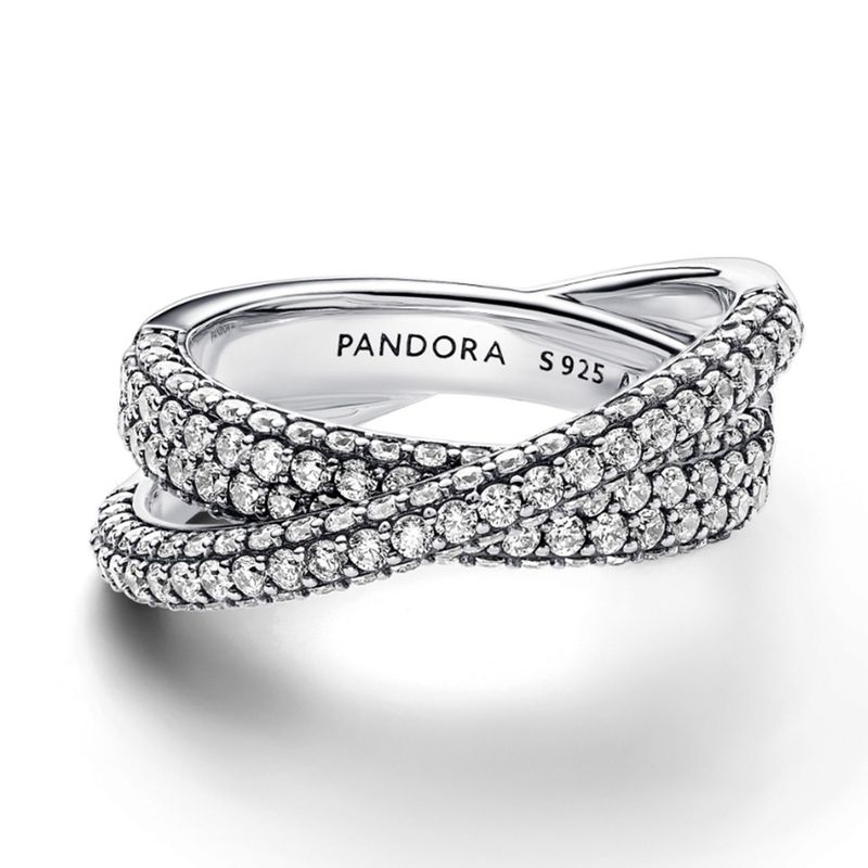 PANDORA - Anillo Pandora Doble Cruzado Timeless en Plata Esterlina