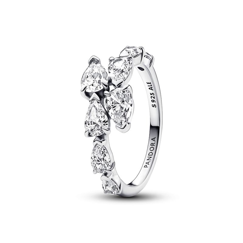 PANDORA - Anillo Pandora Superpuesto Brillante en Plata Esterlina