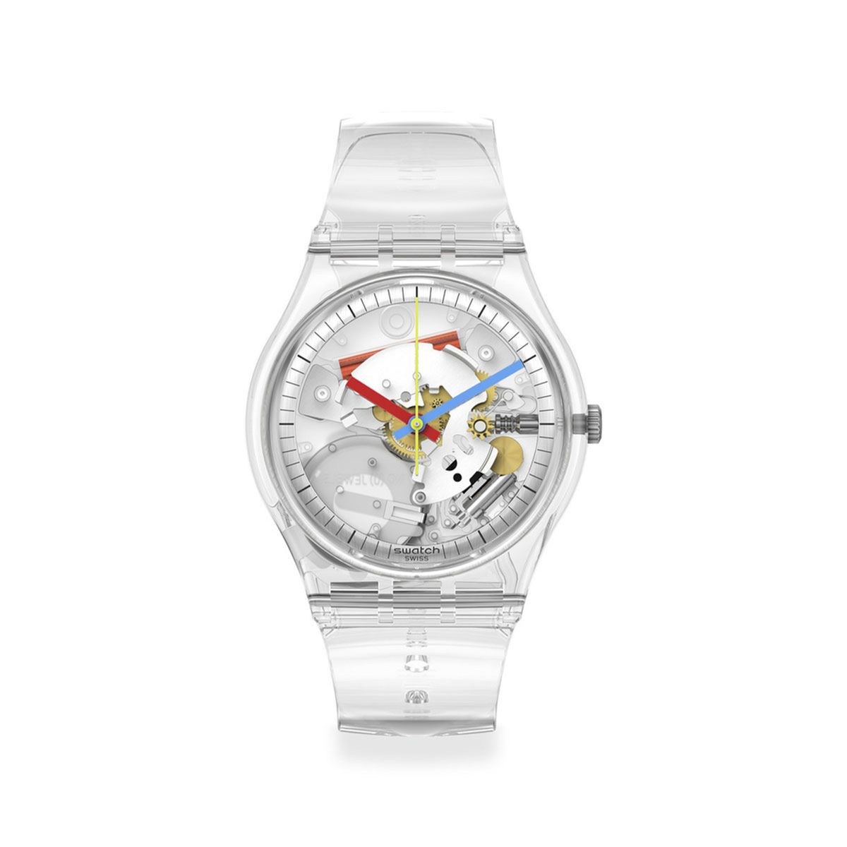 SWATCH - Reloj Swatch Unisex Clearly Gent. Reloj Polímero Transparente SO28K100-S06