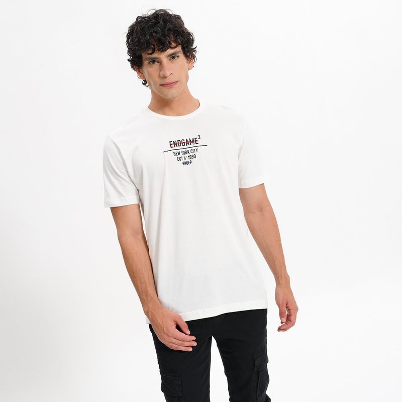 BEARCLIFF - Camiseta Hombre Manga corta con Estampado de Algodón Bearcliff 