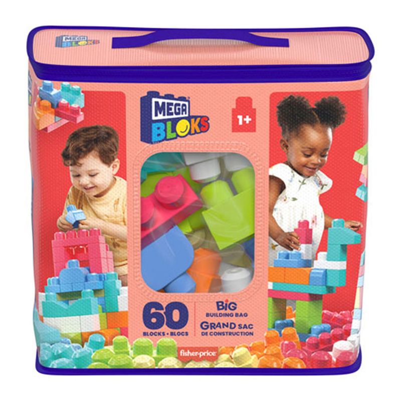 FISHER PRICE - Mega Bloks Bolsa Clásica Con 60 Bloques De Construcción