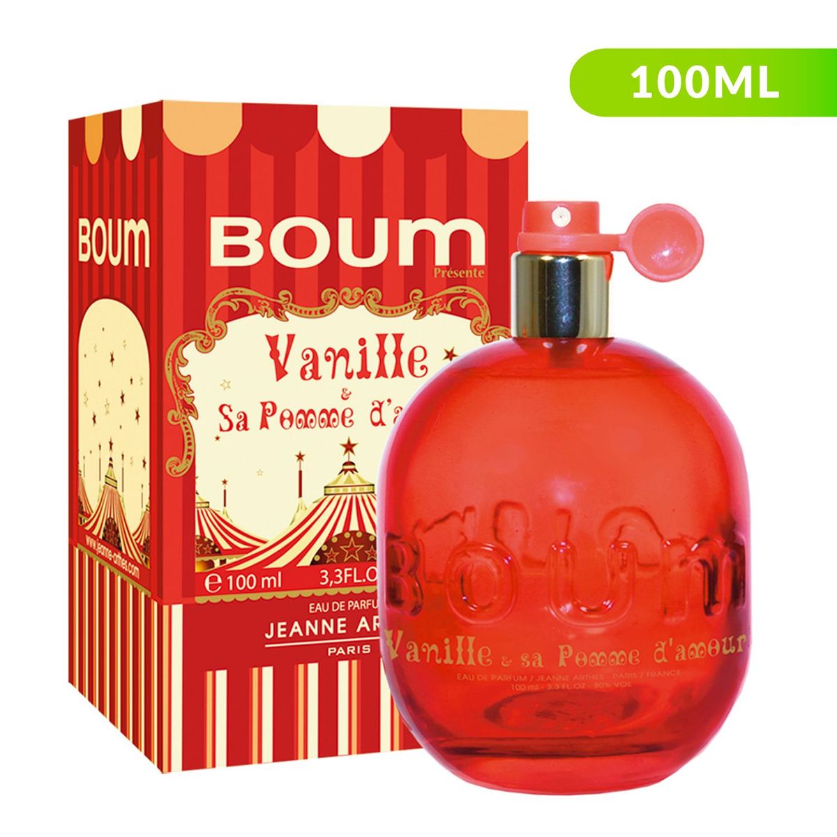 JEANNE ARTHES - Perfume Mujer Jeanne Arthes Boum Vanille Pomme D'Amour 100 ml Eau de parfum 