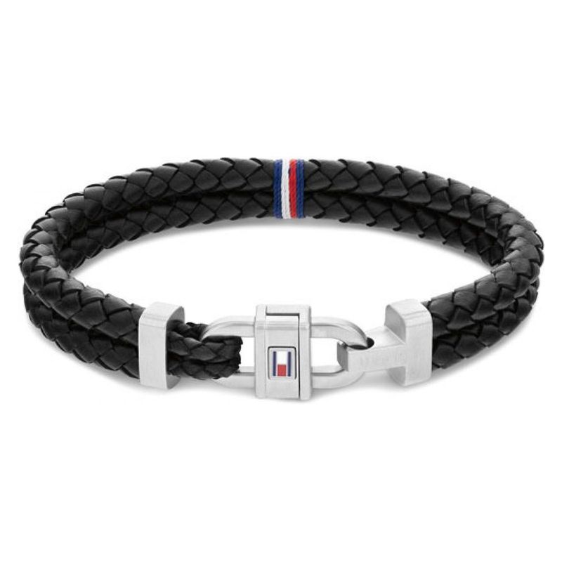 TOMMY HILFIGER - Pulsera Tommy Hilfiger para Hombre 2790361 . Pulsera Negro Cuero