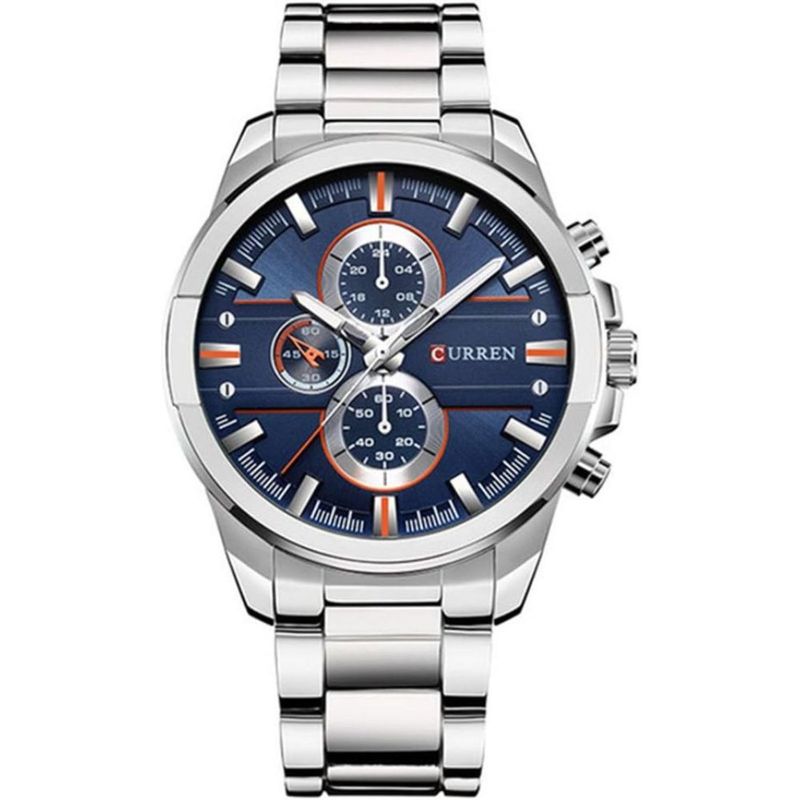 CURREN - Reloj Curren para Hombre  . Reloj análogo Plateado Acero inoxidable