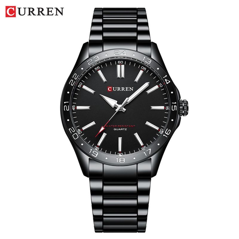 CURREN - Reloj Curren para Hombre  . Reloj análogo Negro Acero inoxidable