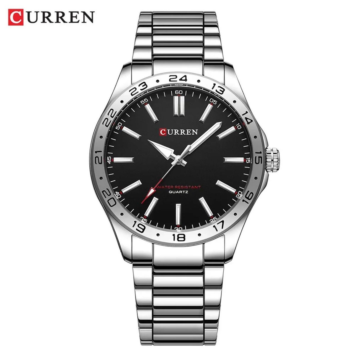 CURREN - Reloj Curren Hombre 8452 . Reloj Acero Inoxidable plateado