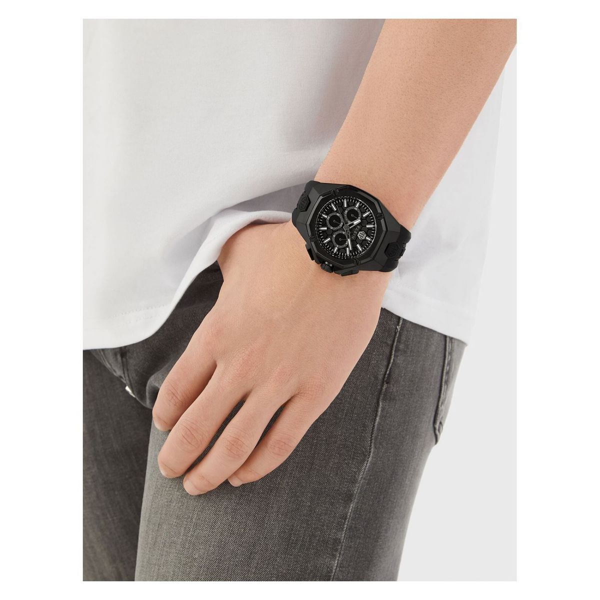 PHILIPP PLEIN - Reloj Philipp Plein para Hombre  . Reloj análogo Negro Acero inoxidable