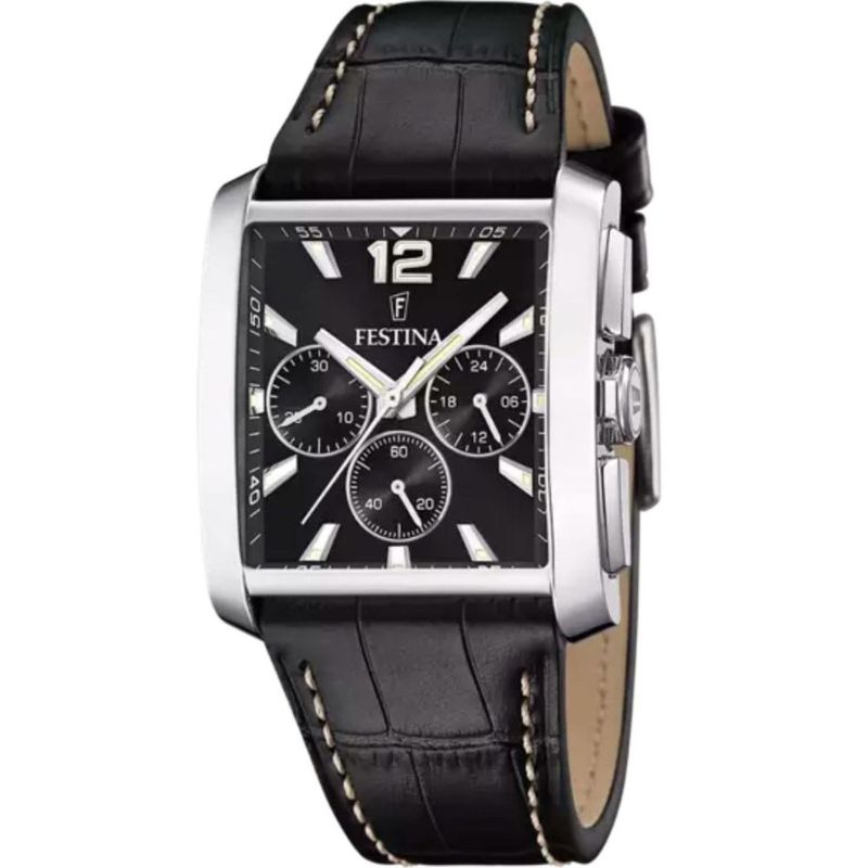 FESTINA - Reloj Festina para Hombre Timeless Chronograph . Reloj análogo Negro Acero inoxidable
