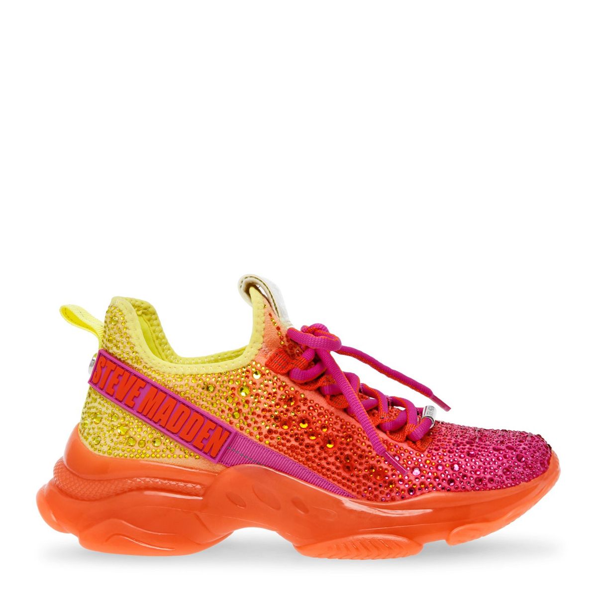 STEVE MADDEN - Tenis Steven Madden para Mujer Moda Mistica 69O | Tenis de Moda para Mujer Diseño Multicolor Fucsia Steven Madden