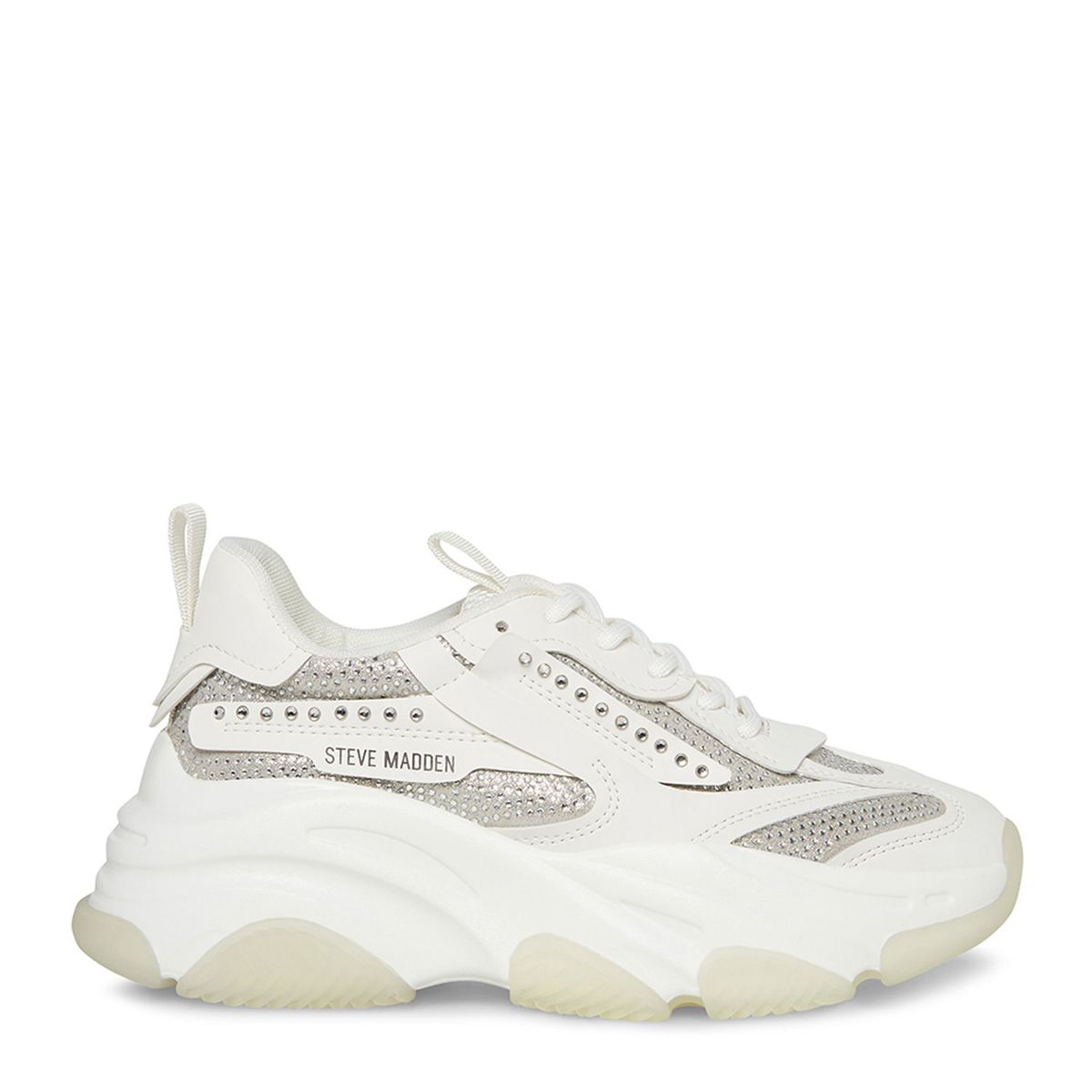 STEVE MADDEN - Tenis Steven Madden para Mujer Moda Possession-R2 | Tenis de Moda para Mujer Color Blanco