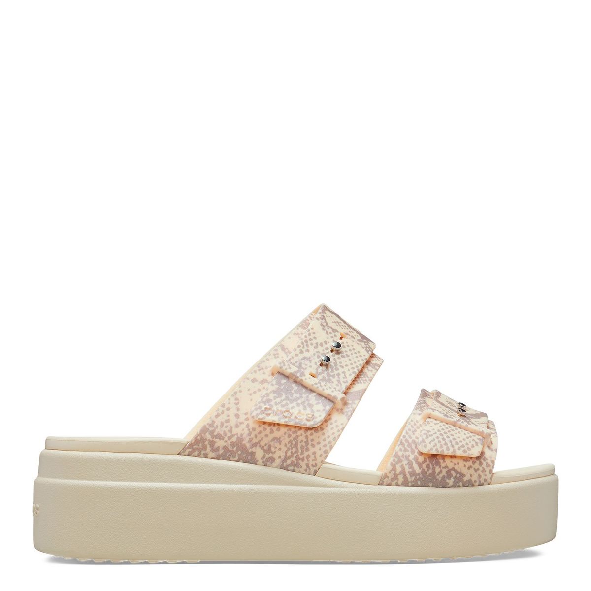 CROCS - Sandalias Crocs con Plataforma para Mujer Brooklyn Snake Buckle Low Wedge