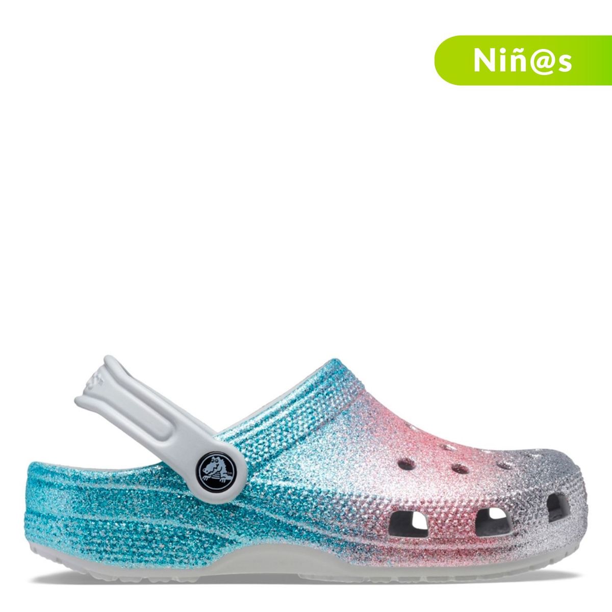 CROCS - Sandalias Crocs Classic Glitter Clog T para Niña  
