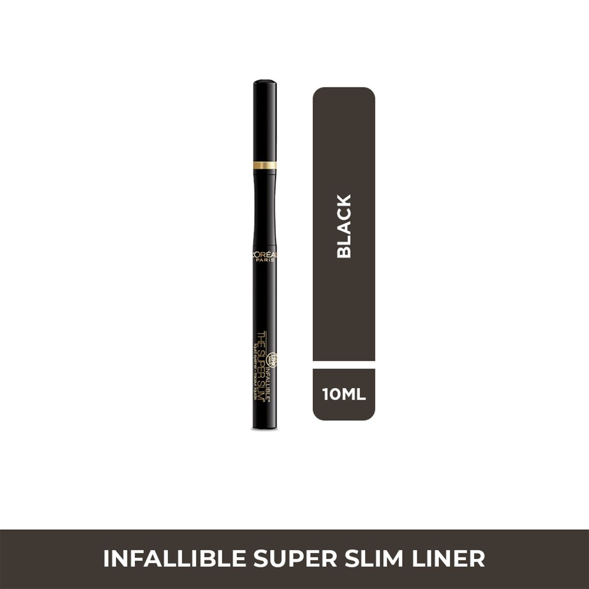 LOREAL PARIS - Delineador de ojos Infallible Super Slim Liner BLACK Loreal 1 ml