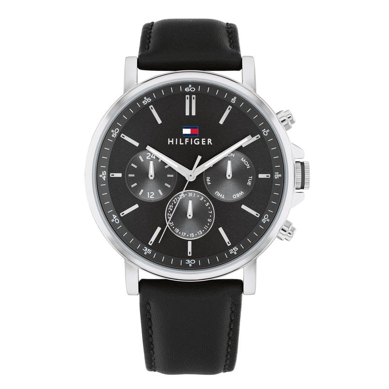 TOMMY HILFIGER - Reloj Tommy Hilfiger para Hombre Tyson . Reloj Análogo Cuero Negro