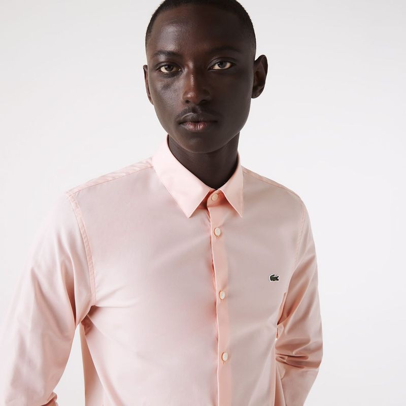 LACOSTE - Camisa para Hombre Manga larga Regular de Algodón Lacoste