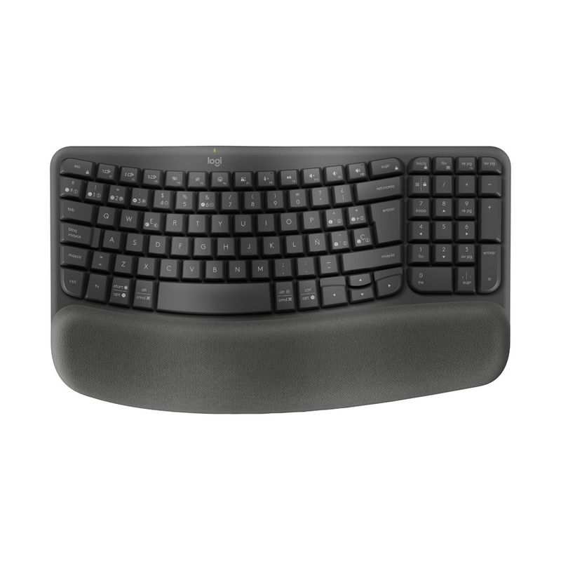 LOGITECH - Teclado Ergonomico Inalambrico Logitech Wave Keys Negro