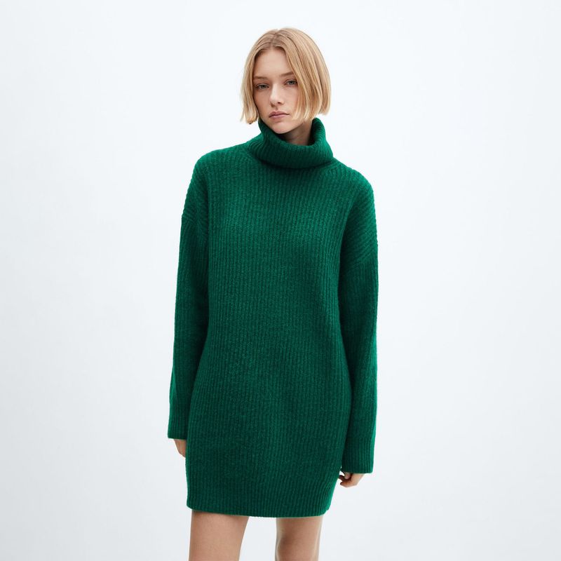MANGO - Vestido para Mujer Corto Tejido MANGO