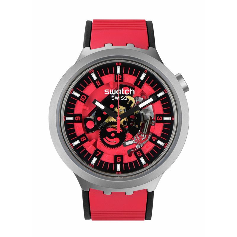 SWATCH - Reloj Swatch Unisex BIG BOLD IRONY RED JUICY. Reloj análogo Rojo Acero inoxidable