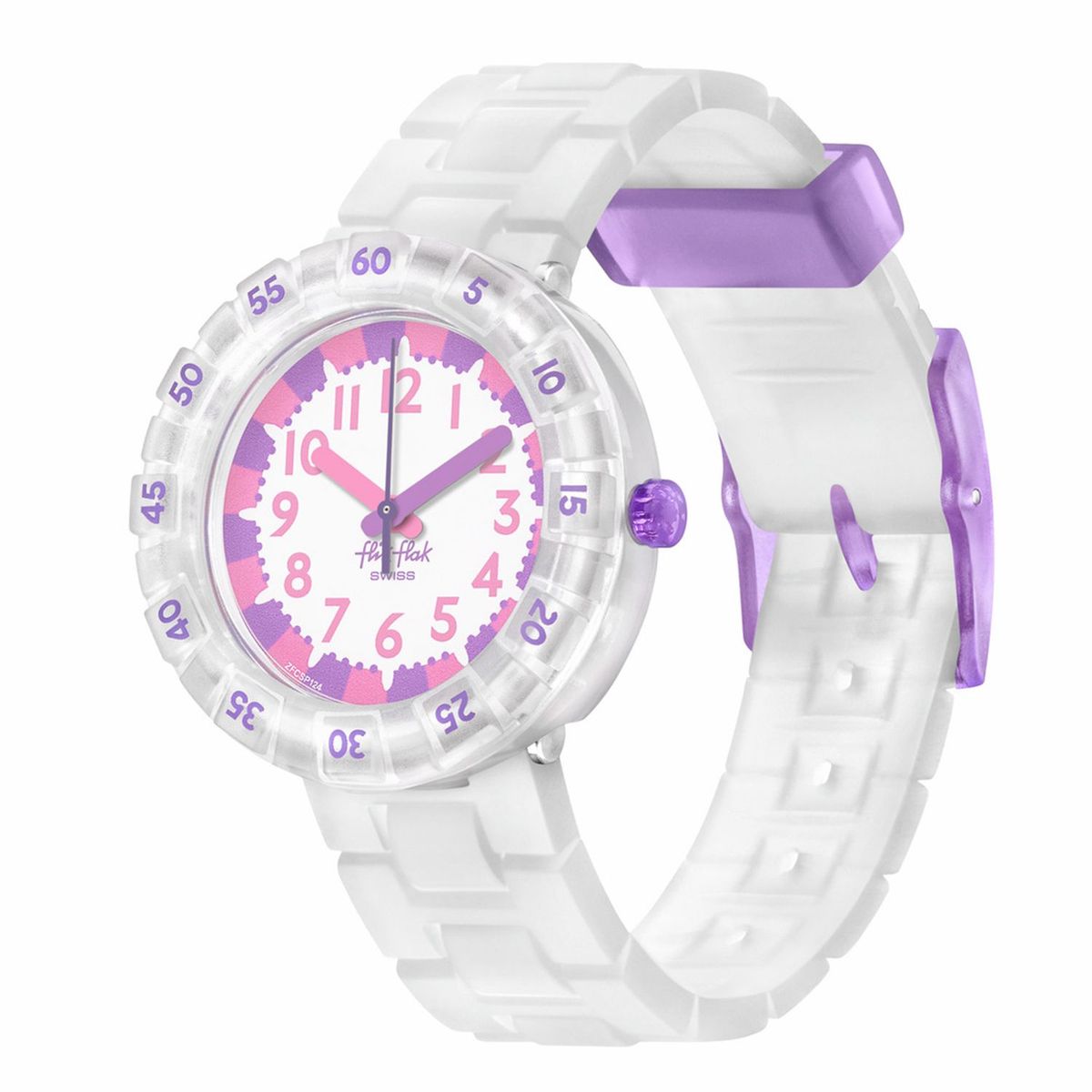 FLIK FLAK - Reloj Flik Flak para Niñas Level Milky Rubber Stap .  Reloj análogo Blanco Plástico 