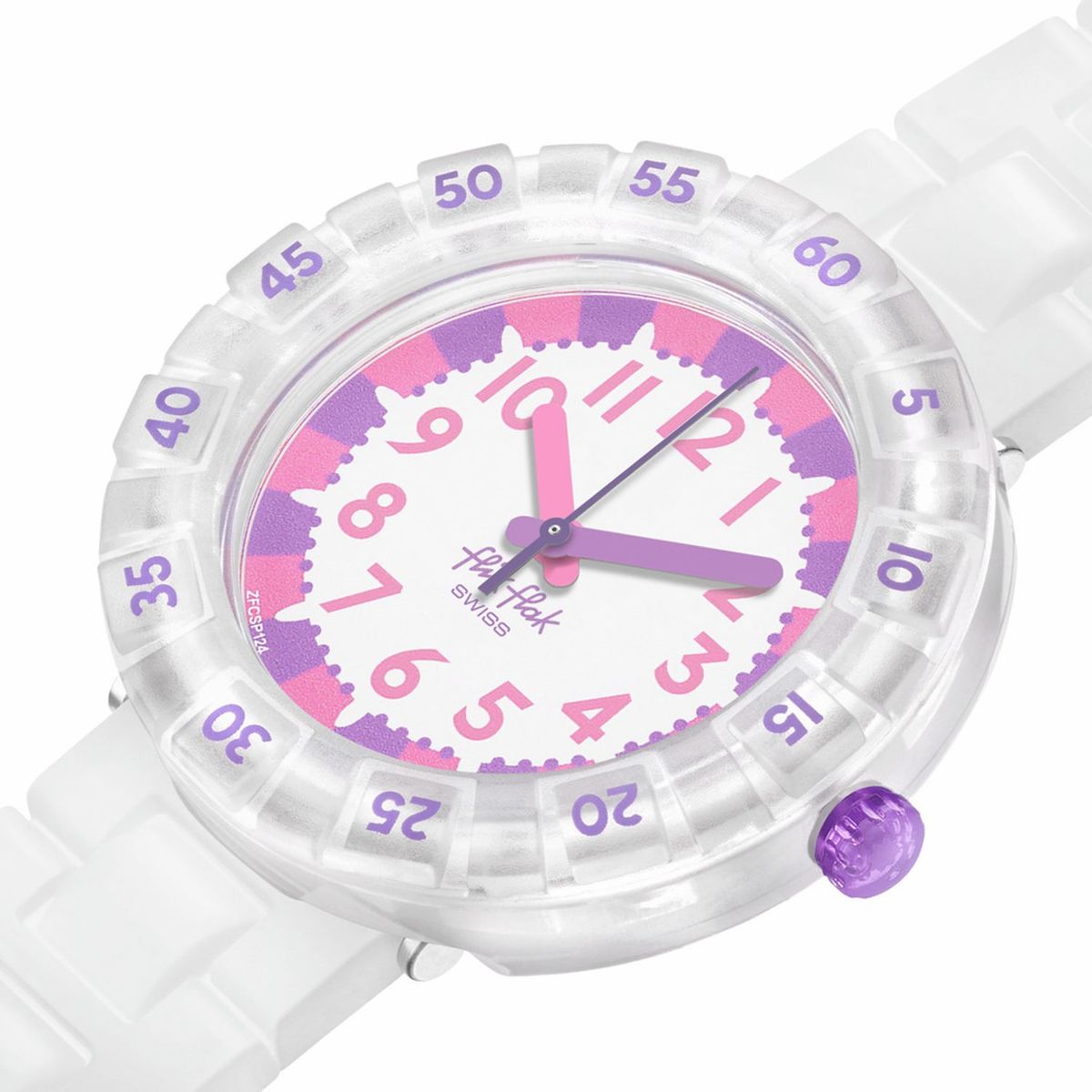 FLIK FLAK - Reloj Flik Flak para Niñas Level Milky Rubber Stap .  Reloj análogo Blanco Plástico 