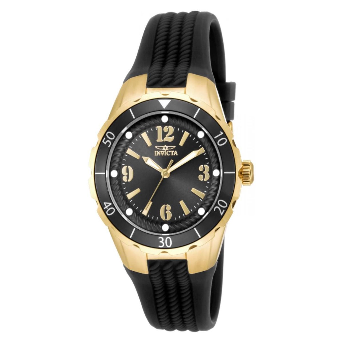 INVICTA - Reloj Invicta para Mujer Angel . Reloj Análogo Negro Acero inoxidable