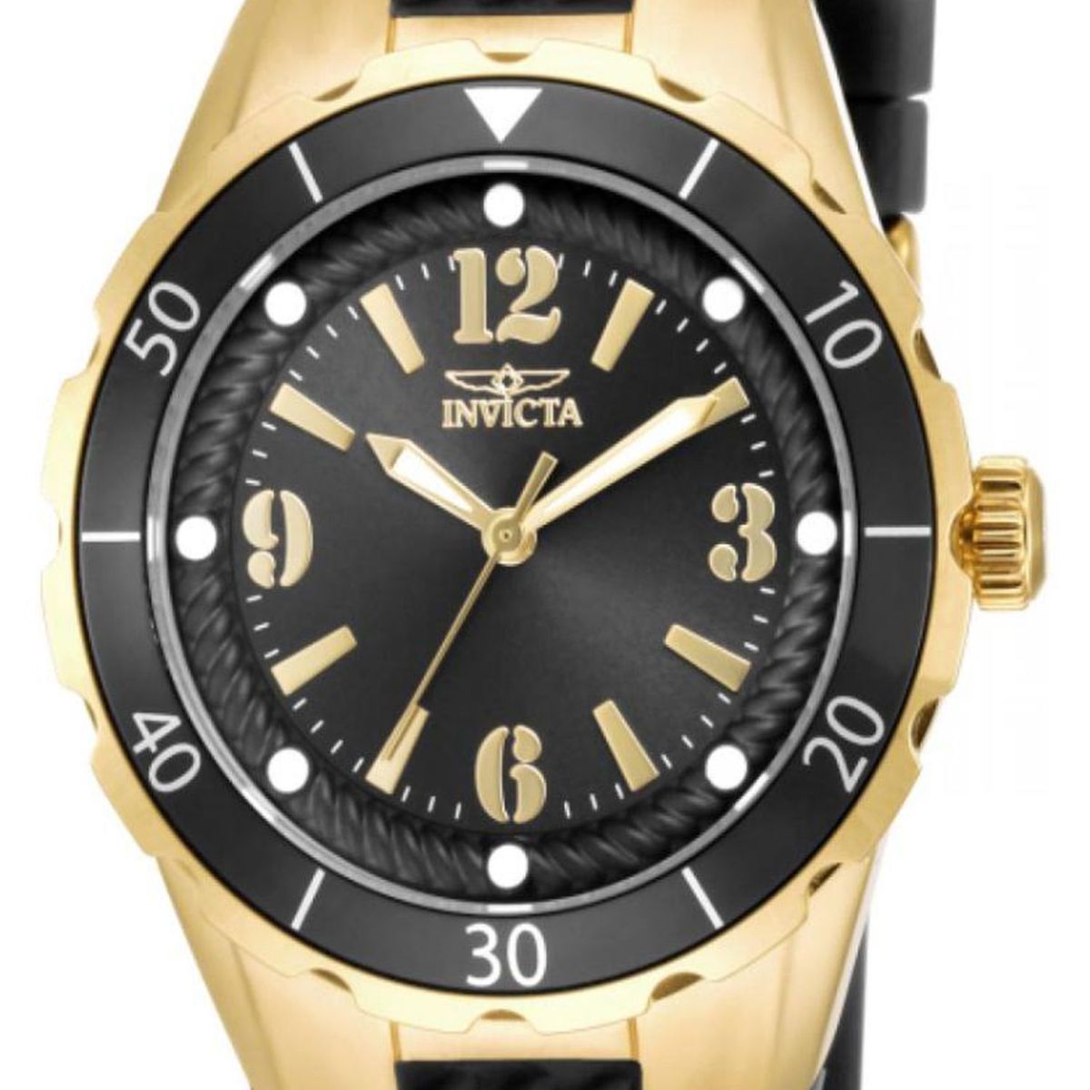 INVICTA - Reloj Invicta para Mujer Angel . Reloj Análogo Negro Acero inoxidable