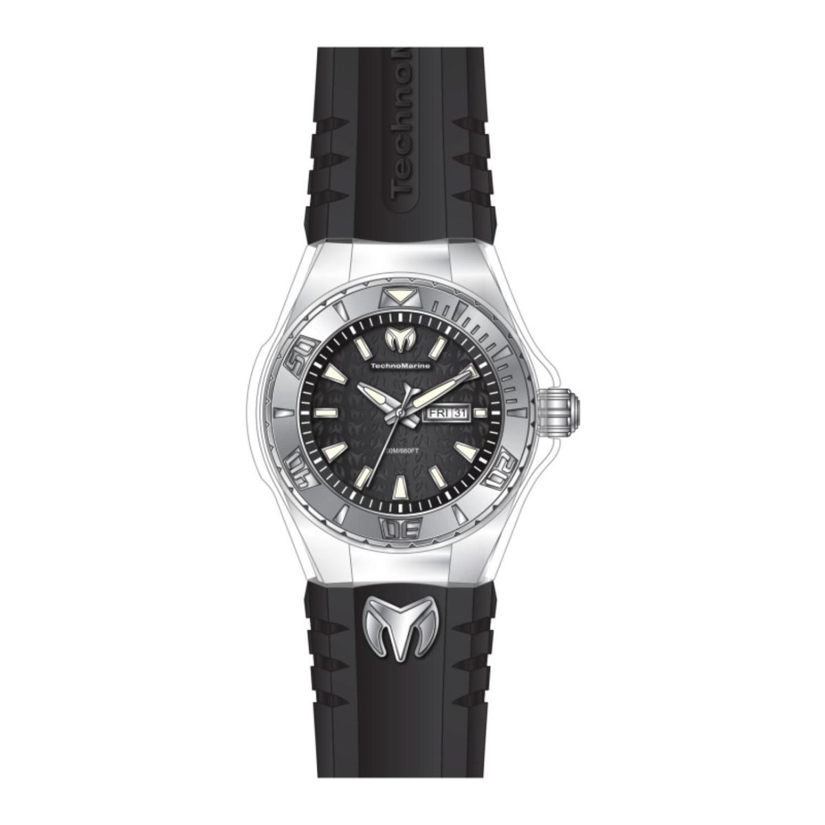 TECHNOMARINE - Reloj Technomarine para Mujer Cruise . Reloj Análogo Negro Acero inoxidable