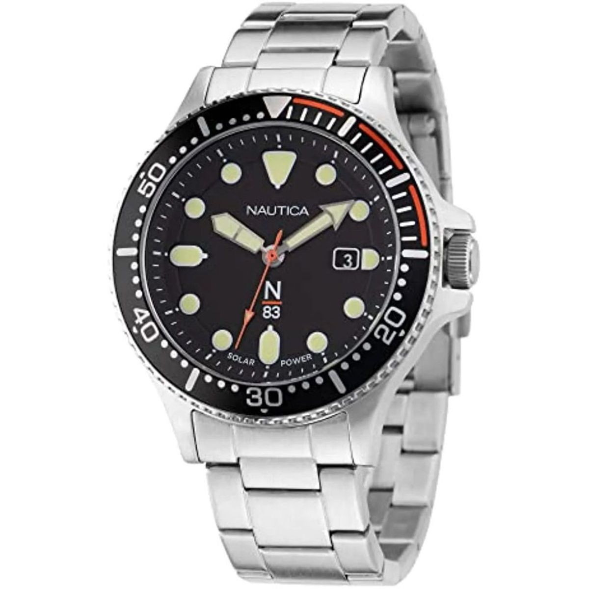 NAUTICA - Reloj Nautica para Hombre  . Reloj Análogo Plateado Acero inoxidable