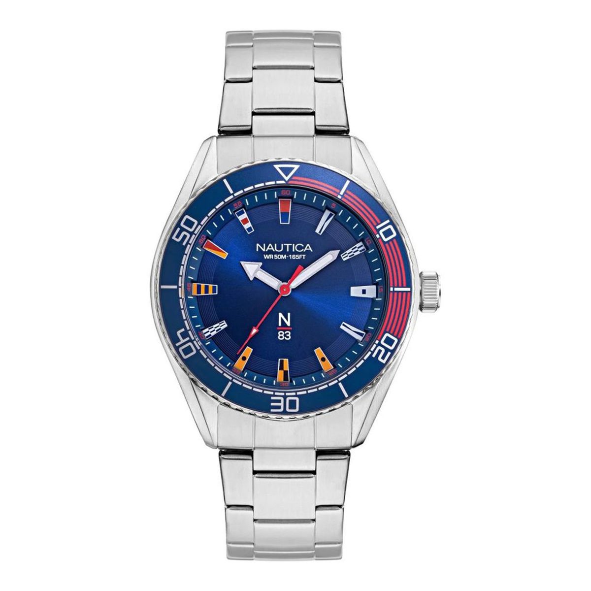 NAUTICA - Reloj Nautica para Hombre  . Reloj Análogo Plateado Acero inoxidable