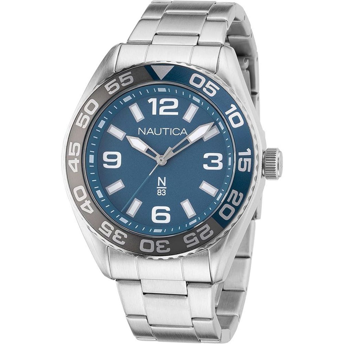 NAUTICA - Reloj Nautica para Hombre  . Reloj Análogo Plateado Acero inoxidable