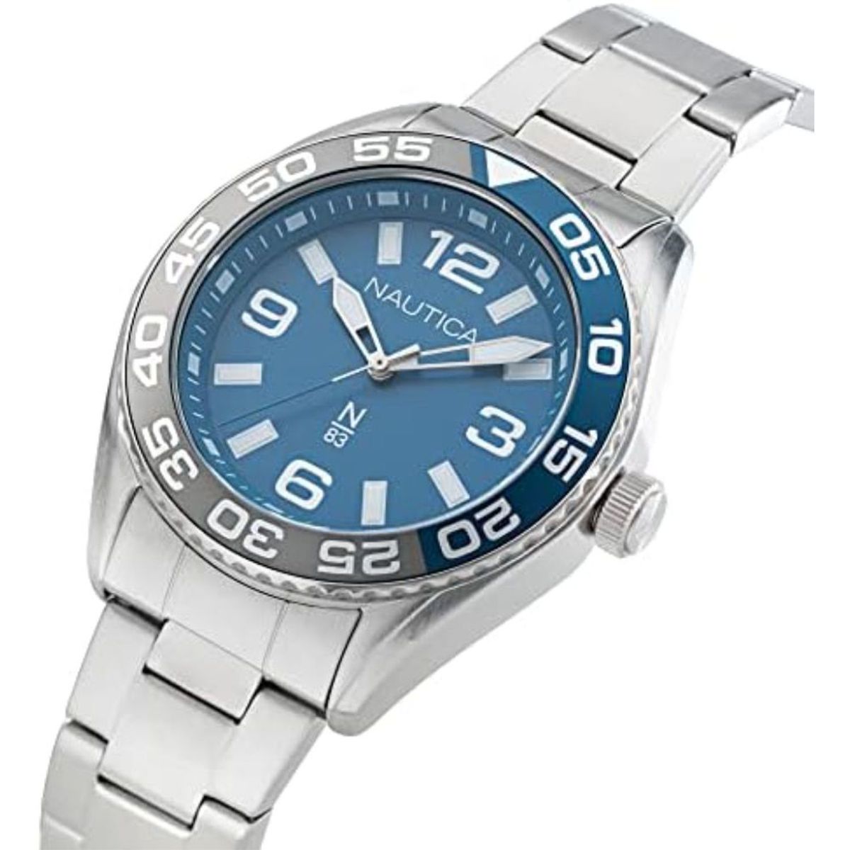 NAUTICA - Reloj Nautica para Hombre  . Reloj Análogo Plateado Acero inoxidable