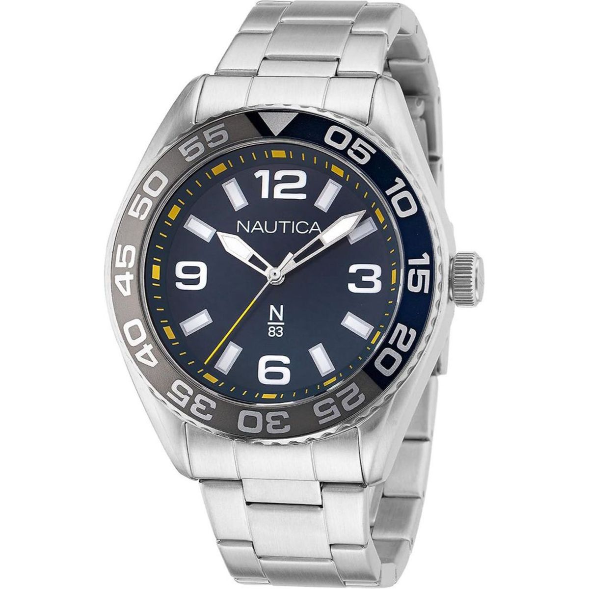 NAUTICA - Reloj Nautica para Hombre  . Reloj Análogo Plateado Acero inoxidable
