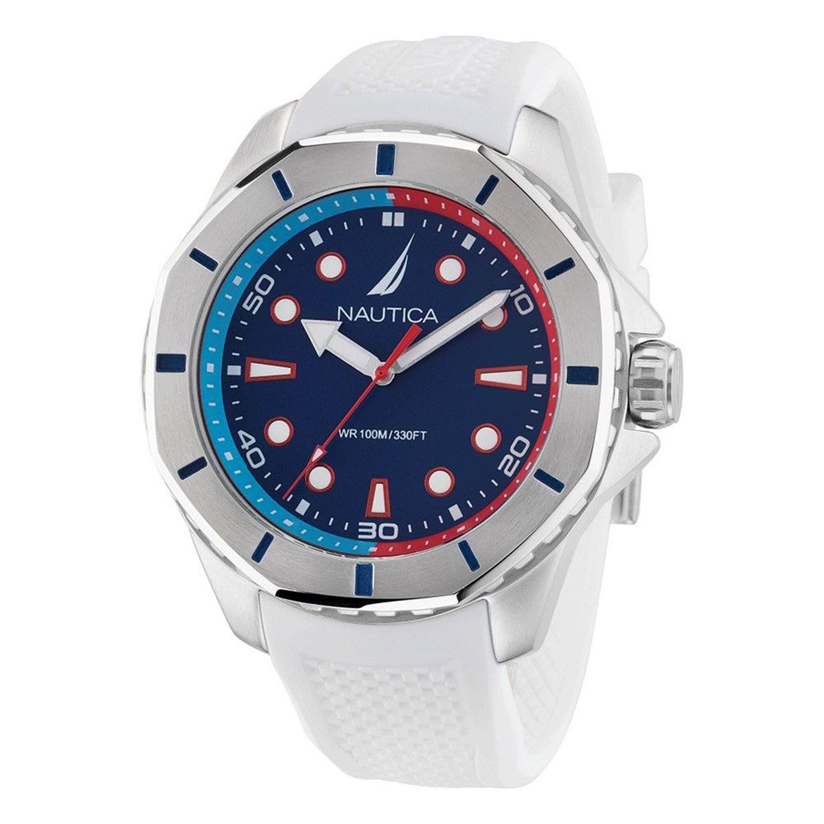 NAUTICA - Reloj Nautica para Hombre  . Reloj Análogo Blanco Acero inoxidable