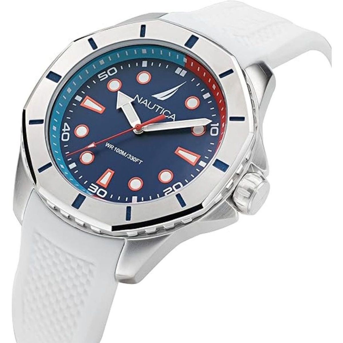 NAUTICA - Reloj Nautica para Hombre  . Reloj Análogo Blanco Acero inoxidable