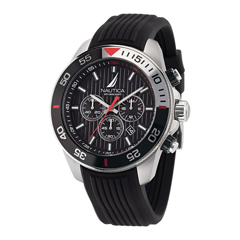 NAUTICA - Reloj Nautica para Hombre  . Reloj Análogo Negro Acero inoxidable