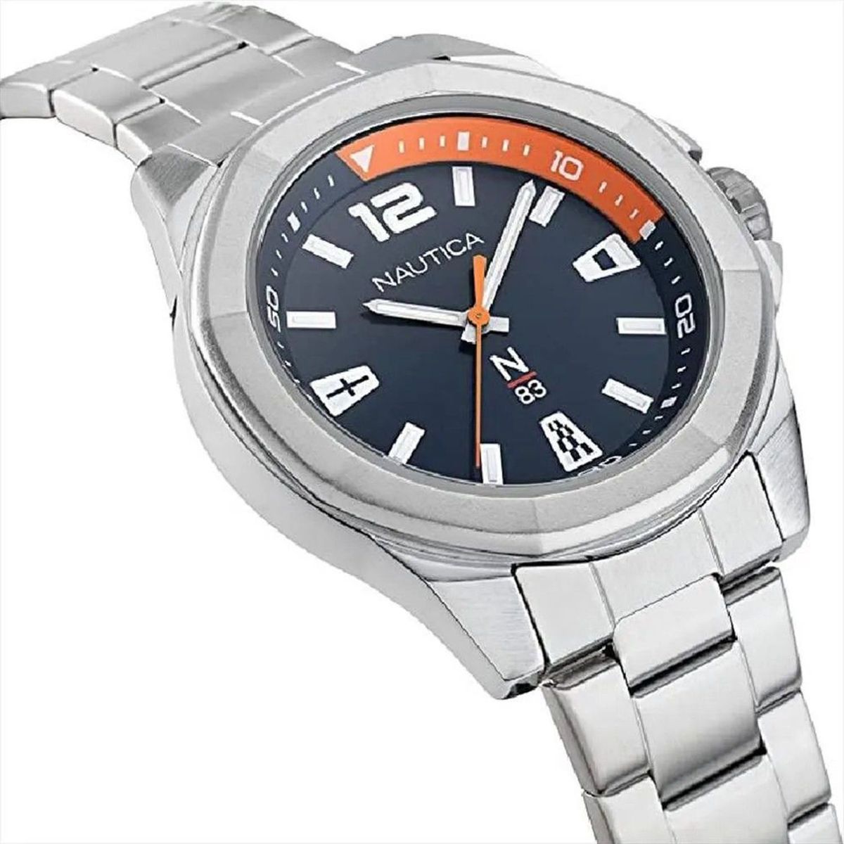 NAUTICA - Reloj Nautica para Hombre  . Reloj Análogo Plateado Acero inoxidable