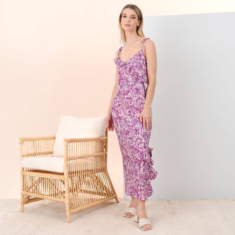 BASEMENT - Vestido para Mujer Largo con Boleros Basement