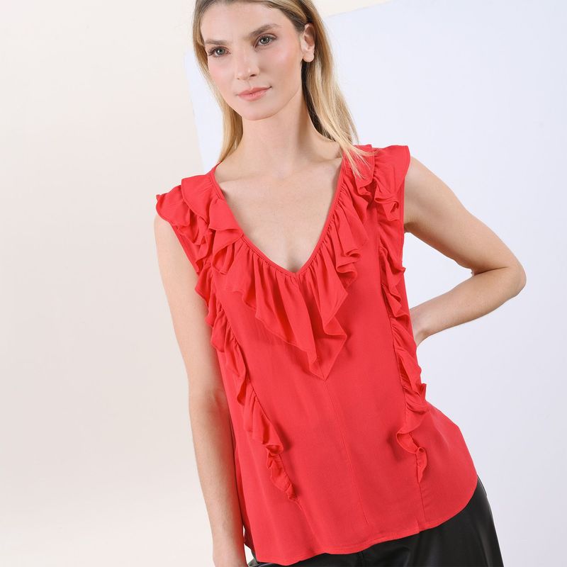 BASEMENT - Blusa para Mujer con Boleros Sin mangas Basement