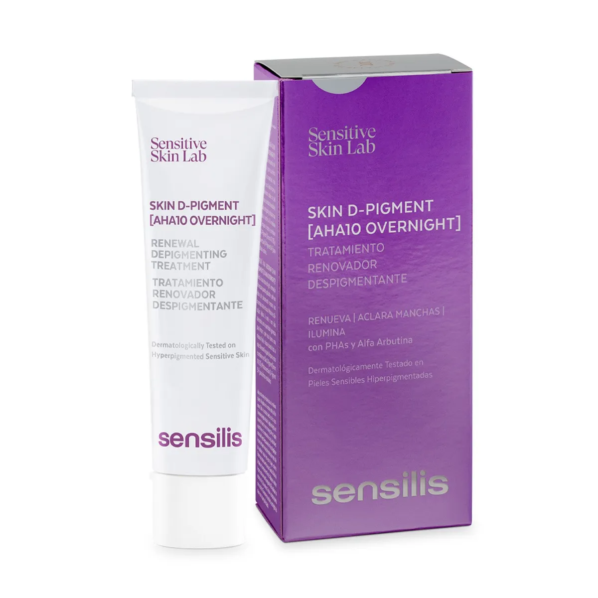 SENSILIS - Tratamientos de manchas Noche Skin D-Pigment [Aha10 Overnight] 30Ml Sensilis para Piel Sensible 30 ml