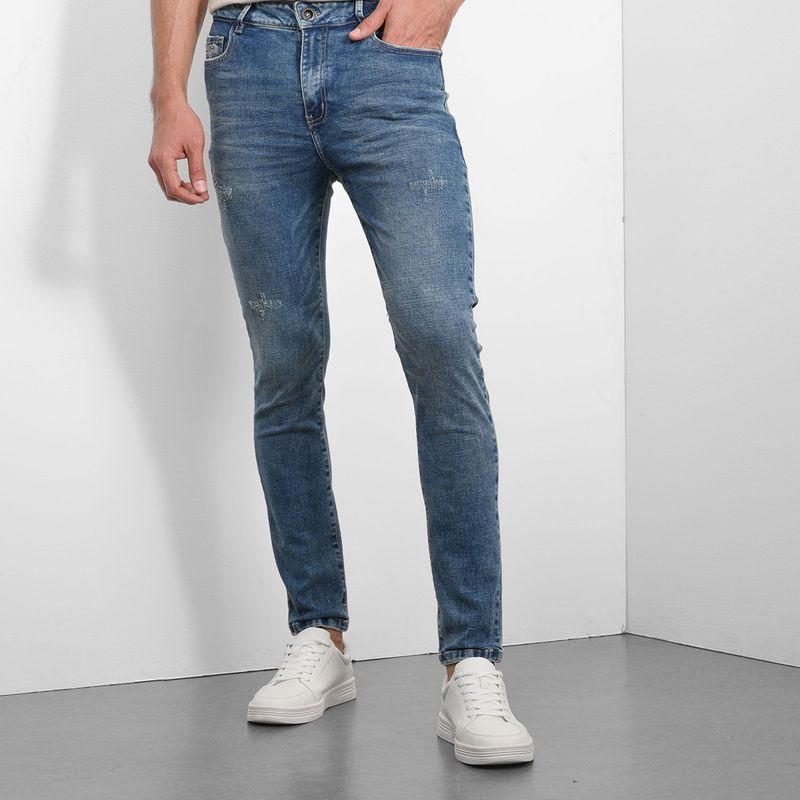 MOSSIMO - Jean 5 Bolsillos Hombre Super skinny de Algodón Mossimo