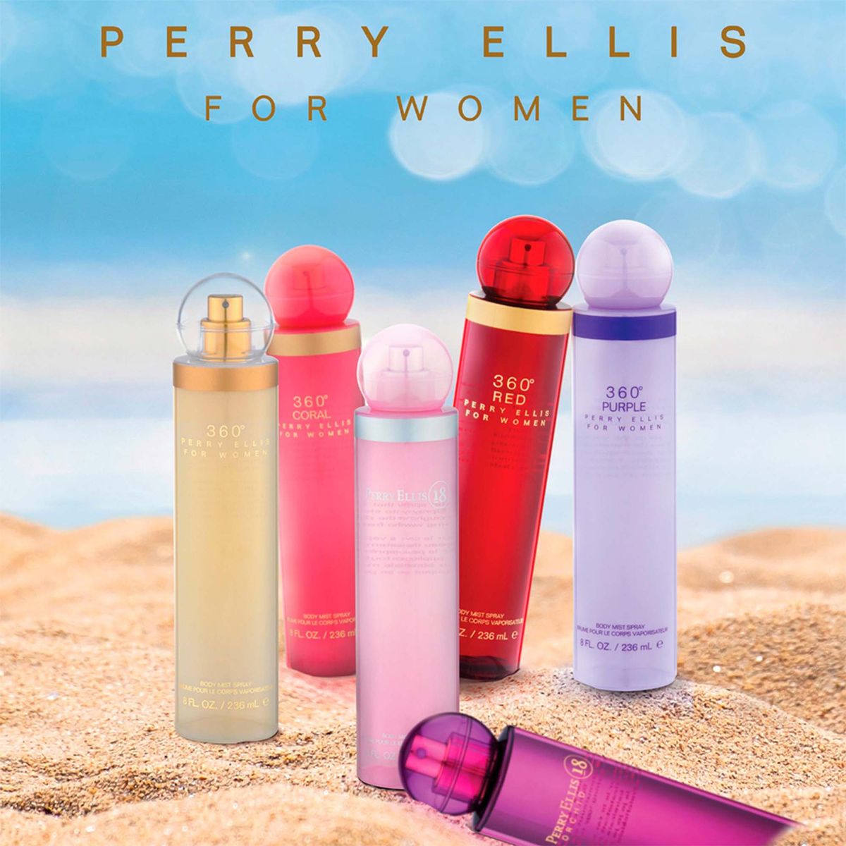 PERRY ELLIS - Perfume Mujer Perry Ellis 360° Coral 236 ml Body Mist